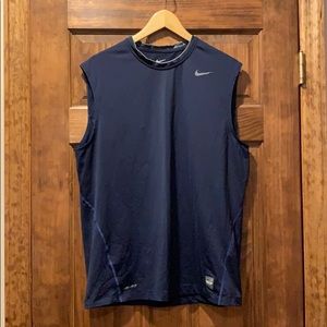 Nike Pro Combat DRI-FIT Navy Muscle Shirt